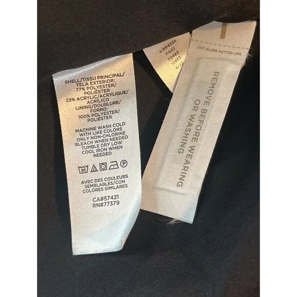 Ann Taylor Womens Black & White Tweed Fringed Button-Front Blazer Size 8 NWT - Picture 5 of 9